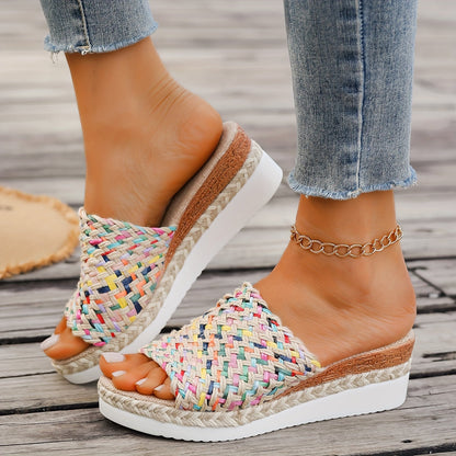 Alicia | Women's Woven Wedge Sandals