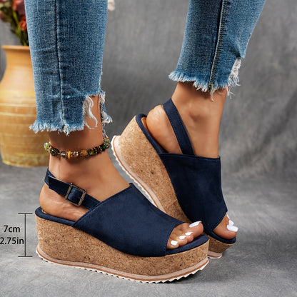 Laura | Women's Platform Adjustable Buckle Sandals