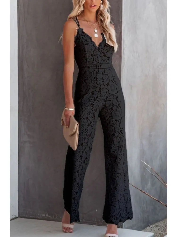 Dana | Women's V-neck Wide-Leg Jumpsuit