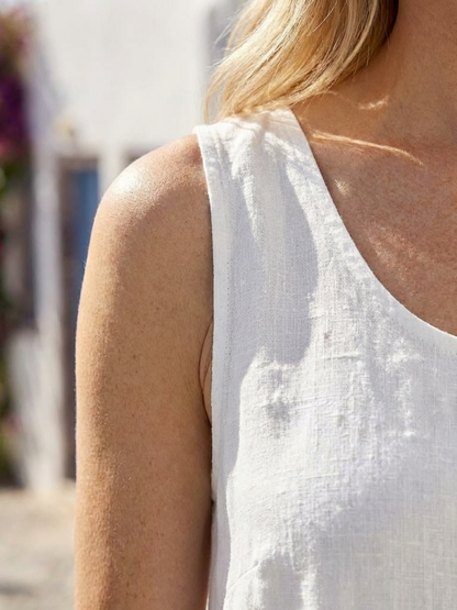 Brittany | Women's No-Sleeve Round Neck Easygoing Maxi Dress