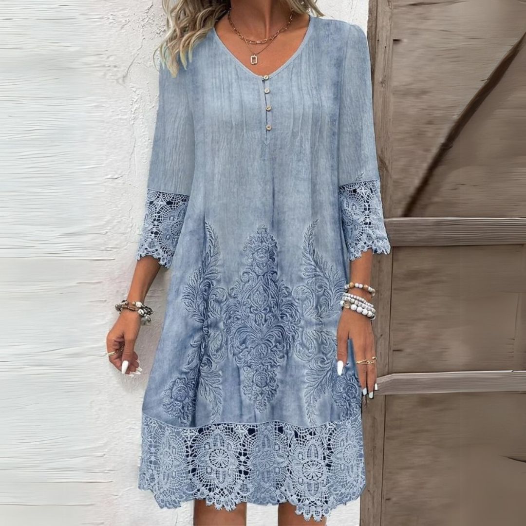 Makayla | Floral Mid-Length Dress
