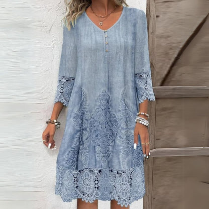 Makayla | Floral Mid-Length Dress