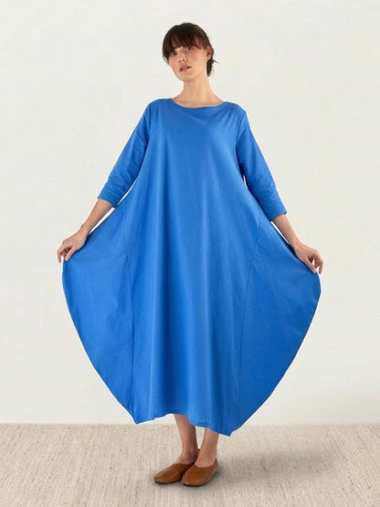 Willow | Women's Oversized Bohemian Maxi Dress with 3/4 Sleeves