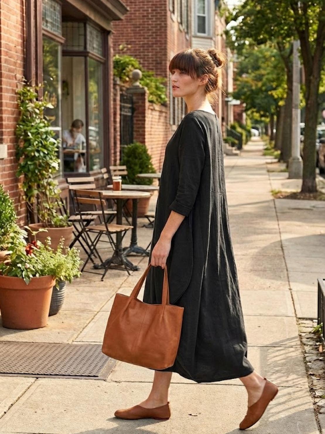Willow | Women's Oversized Bohemian Maxi Dress with 3/4 Sleeves