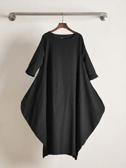 Willow | Women's Oversized Bohemian Maxi Dress with 3/4 Sleeves