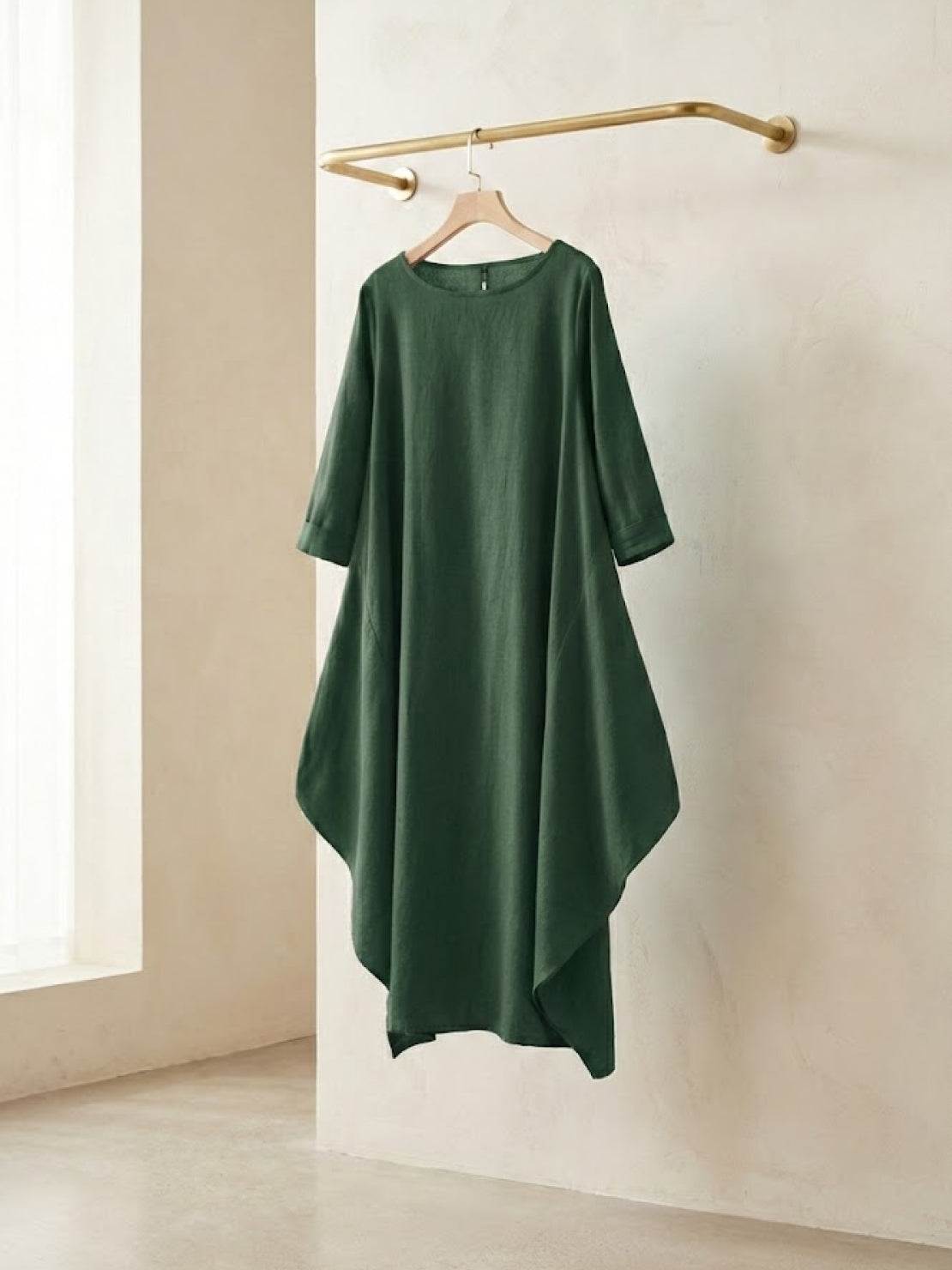 Willow | Women's Oversized Bohemian Maxi Dress with 3/4 Sleeves