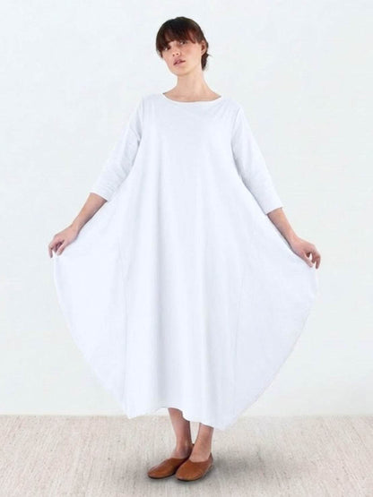 Willow | Women's Oversized Bohemian Maxi Dress with 3/4 Sleeves