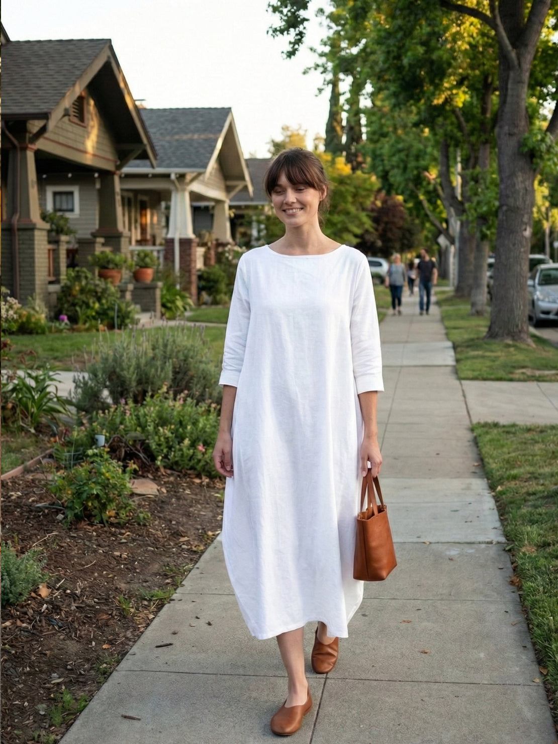 Willow | Women's Oversized Bohemian Maxi Dress with 3/4 Sleeves