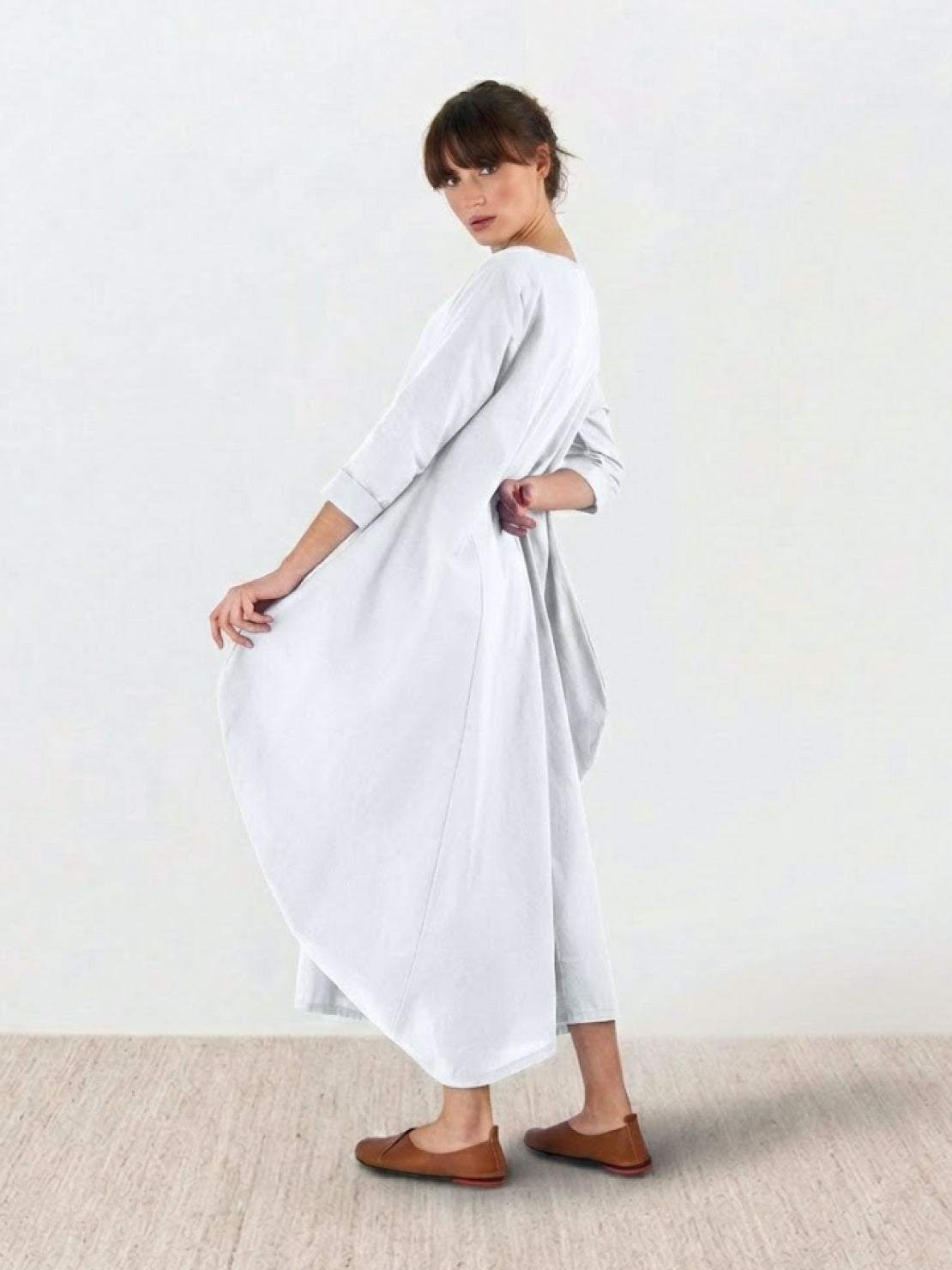 Willow | Women's Oversized Bohemian Maxi Dress with 3/4 Sleeves