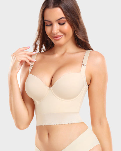 Leah | Built-In Shapewear Longline Push-Up Bra