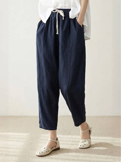 Beatrice | Women's Relaxed Drawstring Straight-Leg Relaxed Pants