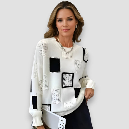 Naomi | Refined Squares Sweater