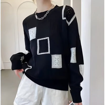 Naomi | Refined Squares Sweater