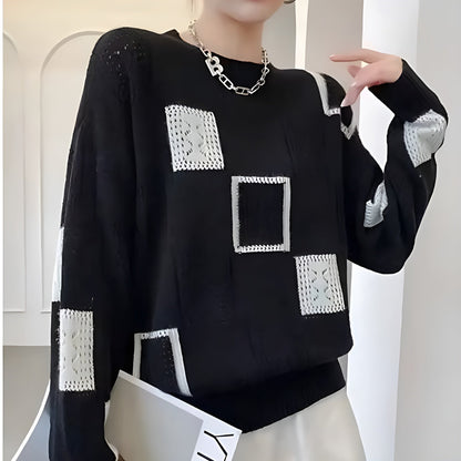Naomi | Refined Squares Sweater