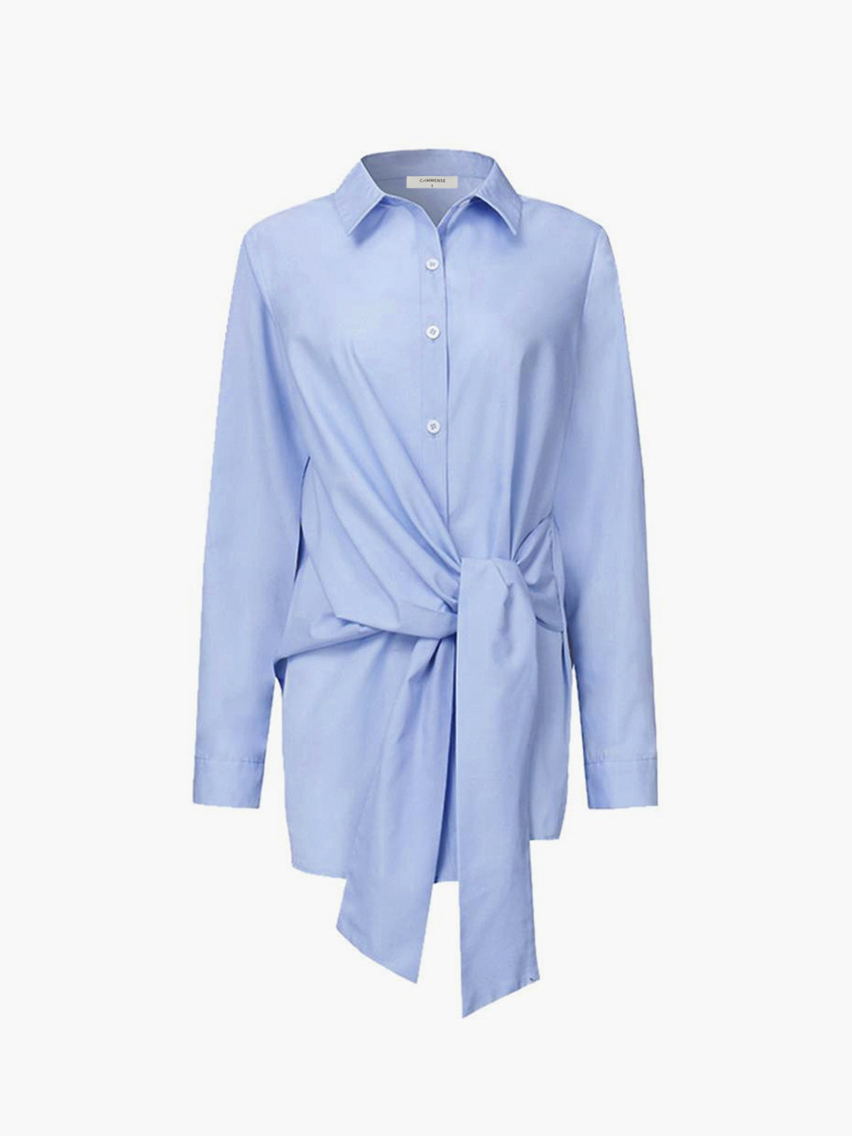 Rhonda | Women's Tie Waist Button Down Long Sleeve Shirt Blouse