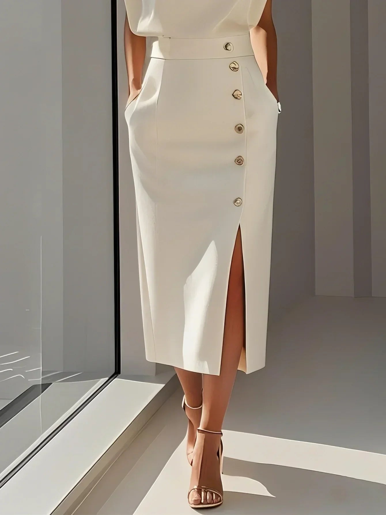Naomi | Effortless Charm Mid-Length Dress
