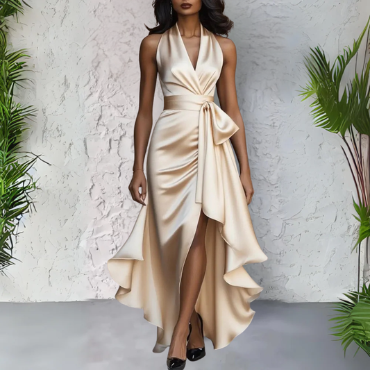 Kaitlyn | Women's Halter Neck Maxi Dress