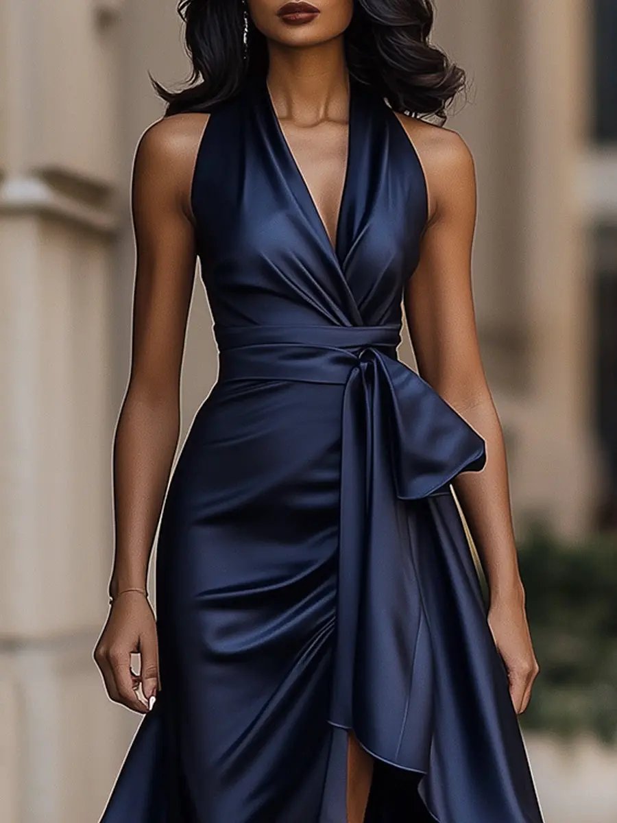 Kaitlyn | Women's Halter Neck Maxi Dress