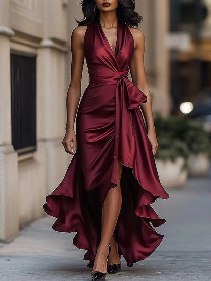 Kaitlyn | Women's Halter Neck Maxi Dress