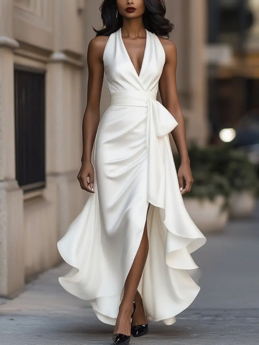 Kaitlyn | Women's Halter Neck Maxi Dress
