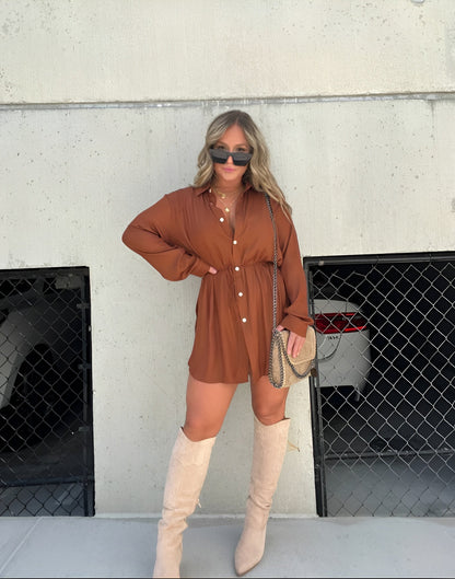 Carmen | Women's Button-Through Full Sleeve Button-Up Dress