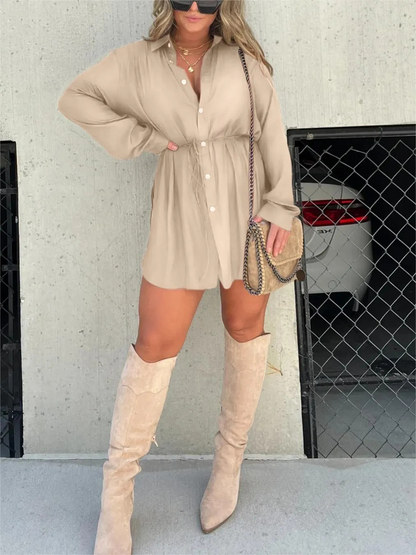 Carmen | Women's Button-Through Full Sleeve Button-Up Dress
