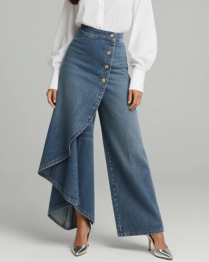 Alicia | Women's High Waisted Wide Leg Wrap Pants