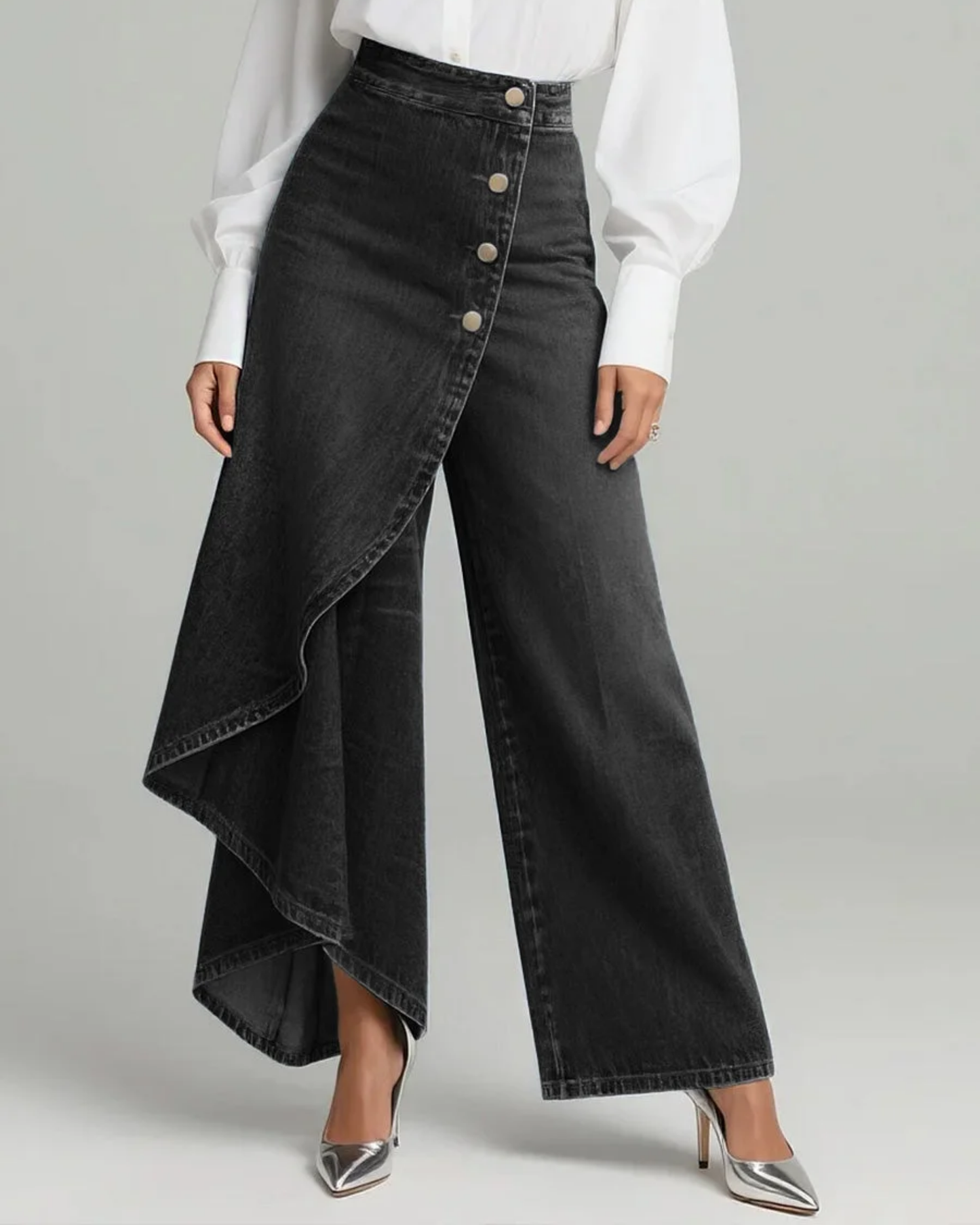 Alicia | Women's High Waisted Wide Leg Wrap Pants