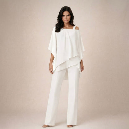 Alicia | Women's Off Shoulder Top Wide Leg Pants Set