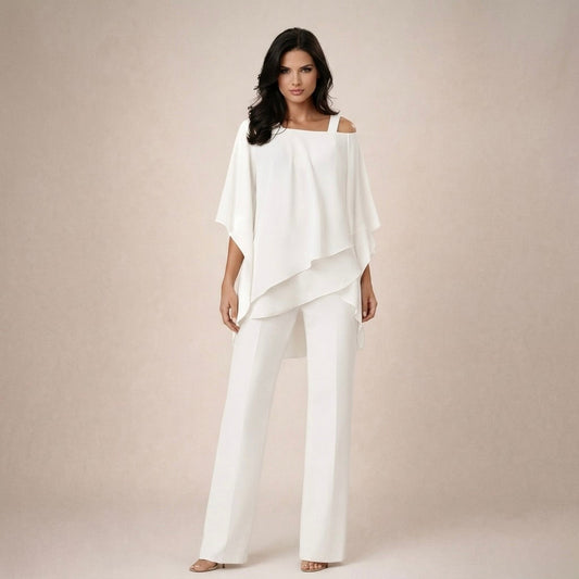 Alicia | Women's Off Shoulder Top Wide Leg Pants Set