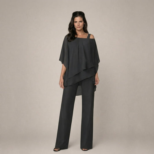 Alicia | Women's Off Shoulder Top Wide Leg Pants Set