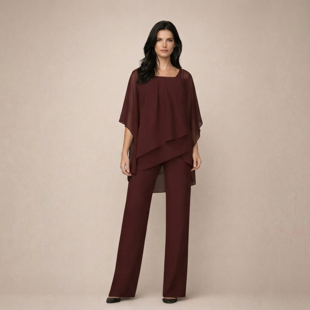 Alicia | Women's Off Shoulder Top Wide Leg Pants Set