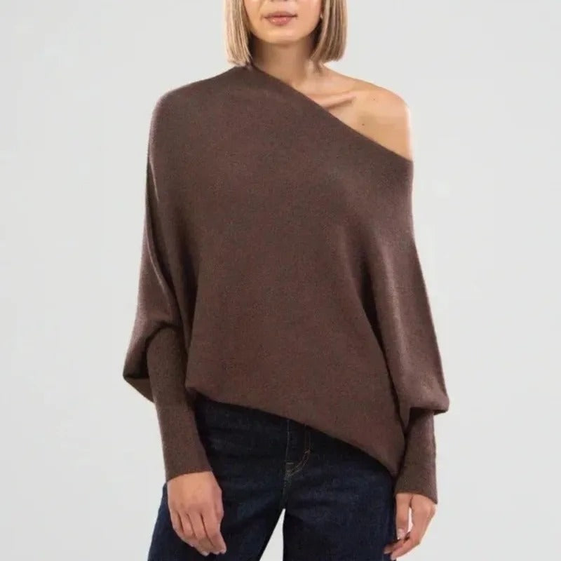 Peyton | Women's Off Shoulder Long Sleeve Sweater