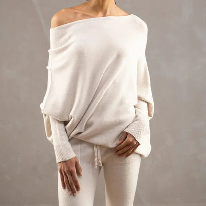 Peyton | Women's Off Shoulder Long Sleeve Sweater