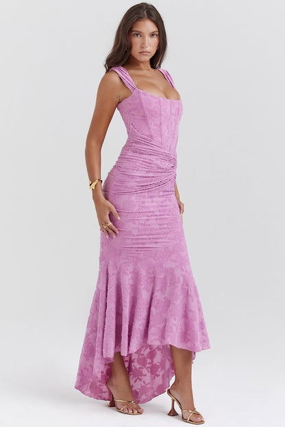 Elizabeth | Women's Wedding Guest Lace Ruched Bodycon Dress Evening