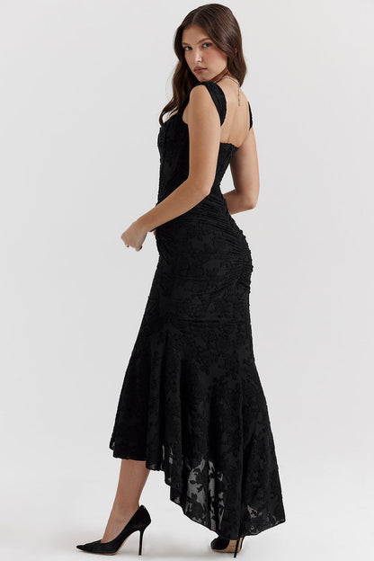 Elizabeth | Women's Wedding Guest Lace Ruched Bodycon Dress Evening
