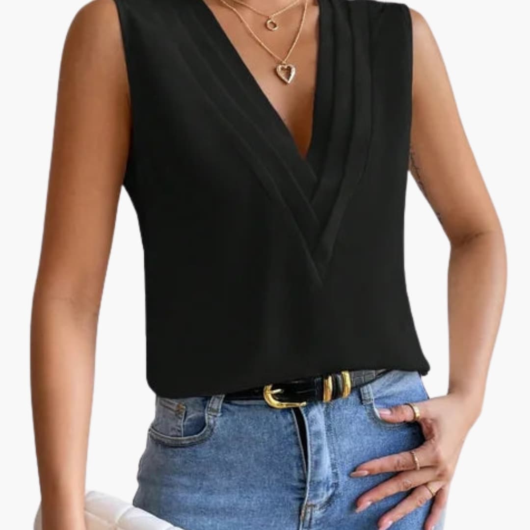 Cassidy | Women's V-Neck Sleeveless Blouse