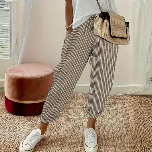 Daniela | Women's Striped Wide Leg Pants