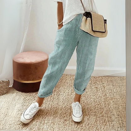 Daniela | Women's Striped Wide Leg Pants