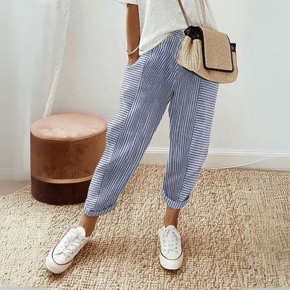 Daniela | Women's Striped Wide Leg Pants