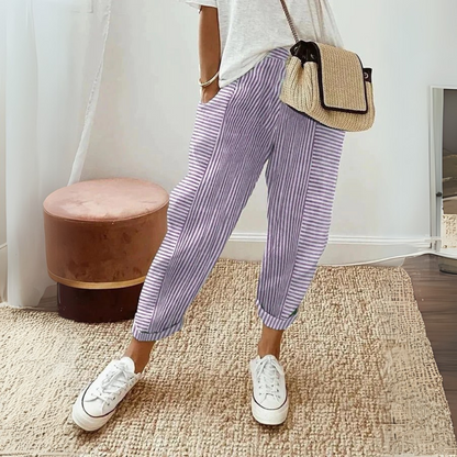 Daniela | Women's Striped Wide Leg Pants