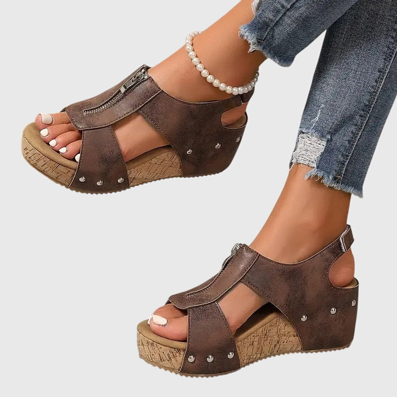 Ruby | Women's Orthopedic Zipper Sandal