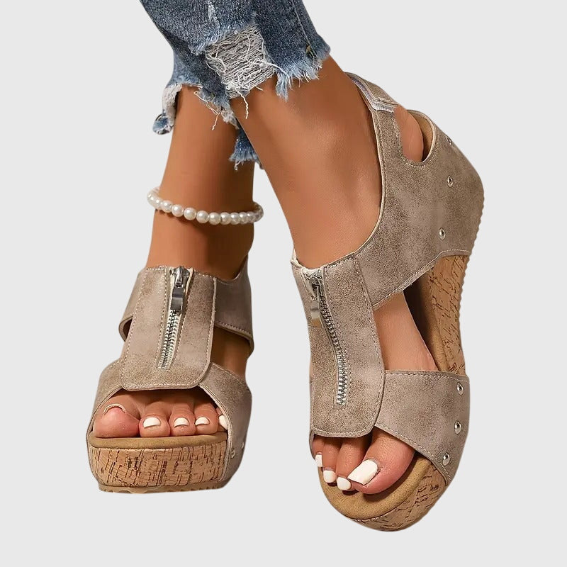 Ruby | Women's Orthopedic Zipper Sandal