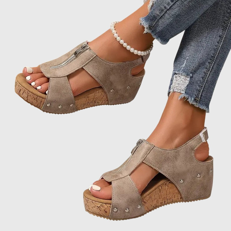 Ruby | Women's Orthopedic Zipper Sandal