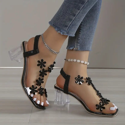 Candace | Women's Rhinestone Block Heel Sandals