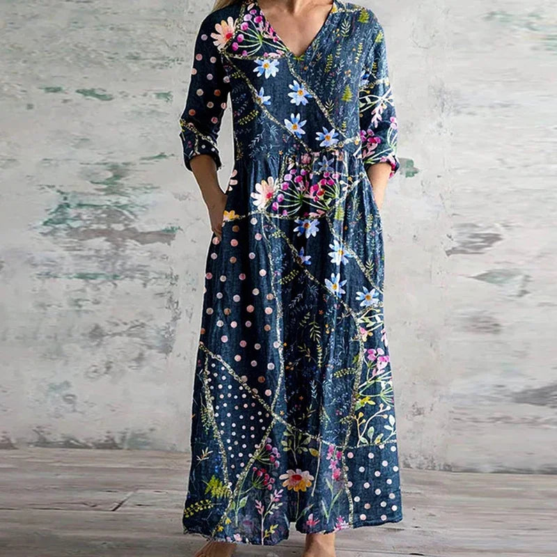 Paisley | Refined Retro Maxi Dress
