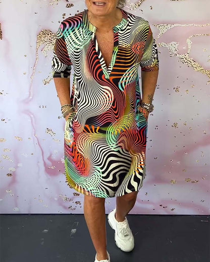 Skylar | Colorful V-neck Dress