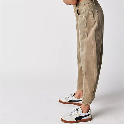 Wren | Women's High Waist Barrel Leg Jeans Easygoing Fit Denim