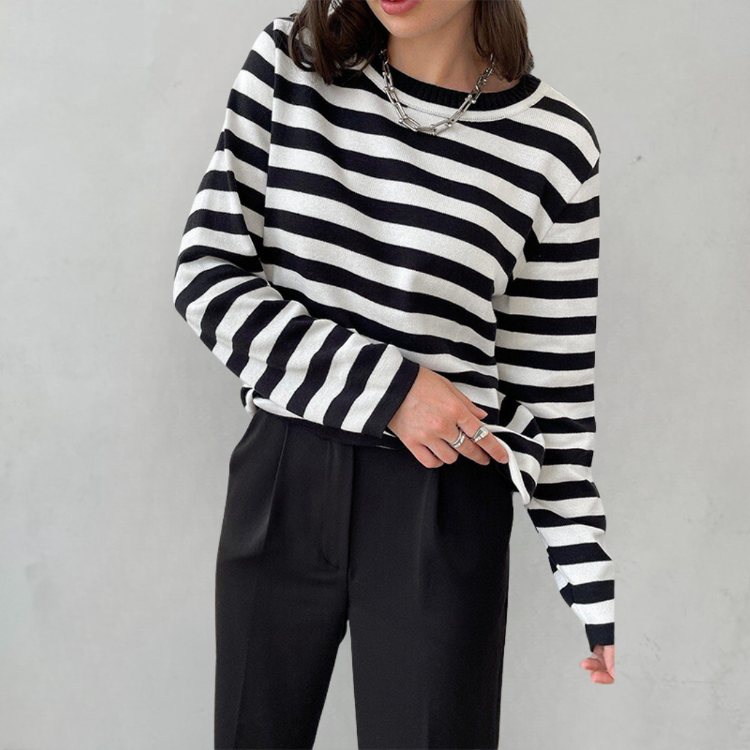 Avery | Refined Striped Summer T-Shirt
