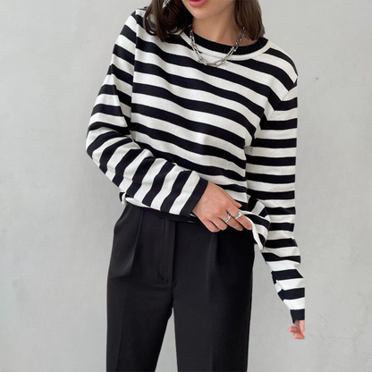Avery | Refined Striped Summer T-Shirt